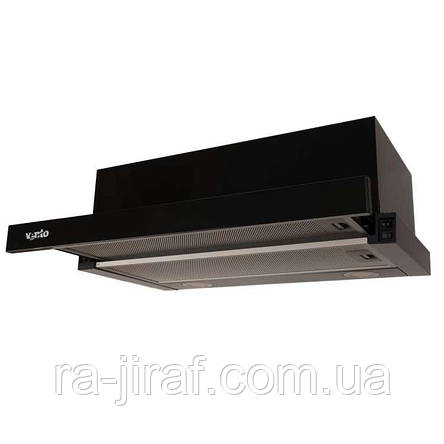 ВИТЯЖКА VENTOLUX GARDA 60 BK (700) LED Телескопічна на кухню. Витяжка кухонна в Україні. *ЗНИЖКА В ОПИСІ., фото 1