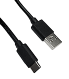 Кабель геймпада USB 2.0 AM to USB Type-C QC 1.5A 2м шнур швидкої зарядки живлення синхронізації чорний, фото 2