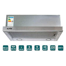 ВИТЯЖКА VENTOLUX GARDA 60 INOX (900) LED Телескопічна на кухню. Витяжка кухонна в Україні. *ЗНИЖКА В ОПИСІ., фото 3