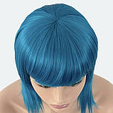 Перука каре BOB колір 08C м'який синій, для сцени, танців, вечірок і розваг. Термоволосся, фото 6