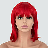 Перука каре BOB колір N3 світло-червоний, для сцени, танців, вечірок і розваг. Термоволосся, фото 2