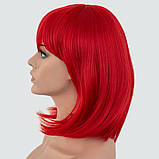 Перука каре BOB колір N3 світло-червоний, для сцени, танців, вечірок і розваг. Термоволосся, фото 4