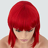 Перука каре BOB колір N3 світло-червоний, для сцени, танців, вечірок і розваг. Термоволосся, фото 6