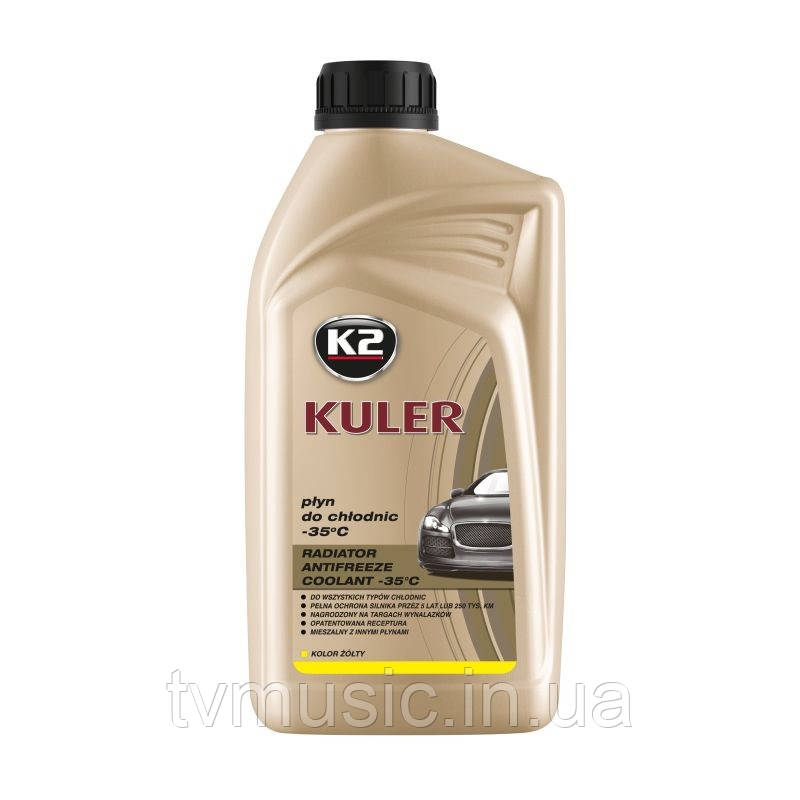 Антифриз K2 Kuler Long Life G11 -35°C жовтий 1л (T201Y), фото 1