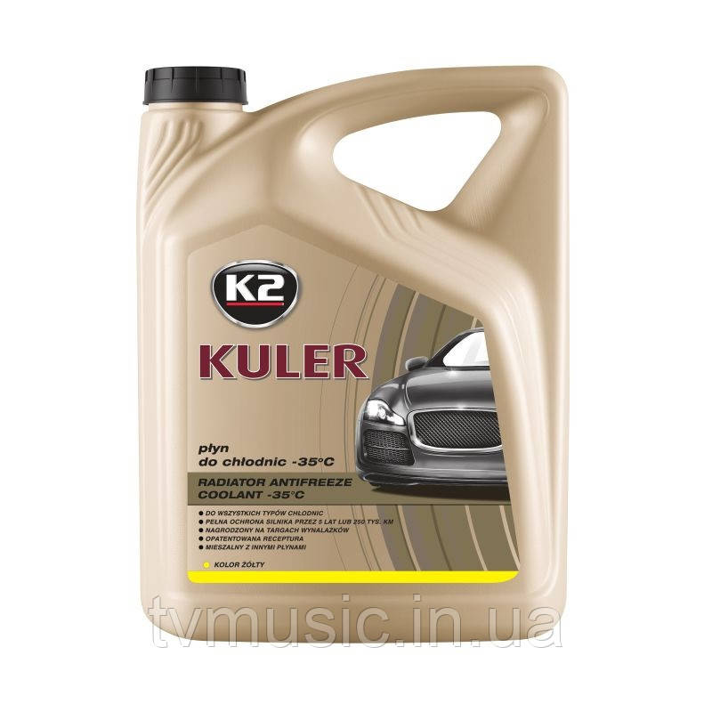 Антифриз K2 Kuler Long Life G11 -35°C жовтий 5л (T205Y)