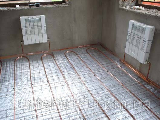 Укладання водяної теплої підлоги мідною трубою Київ