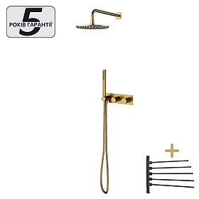 Душова система прихованого монтажу Omnires Contour gold золото