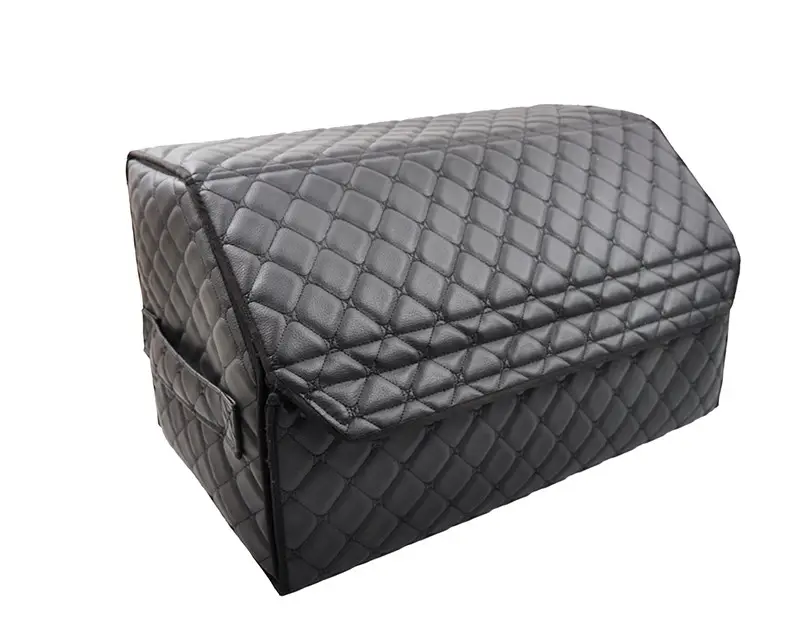 Автомобільний органайзер саквояж у багажник з екошкіри 50х30х30см Чорний, фото 1