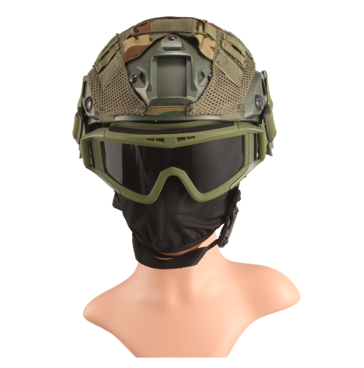 Тактичні окуляри захисна маска Solve із кріпленнями на каску із 3 змінними лінзами Олива  peremogaua, фото 1