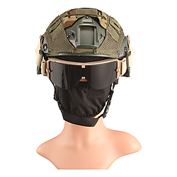 Тактичні окуляри-маска Solve з кріпленням на каску та трьома змінними лінзами Койот