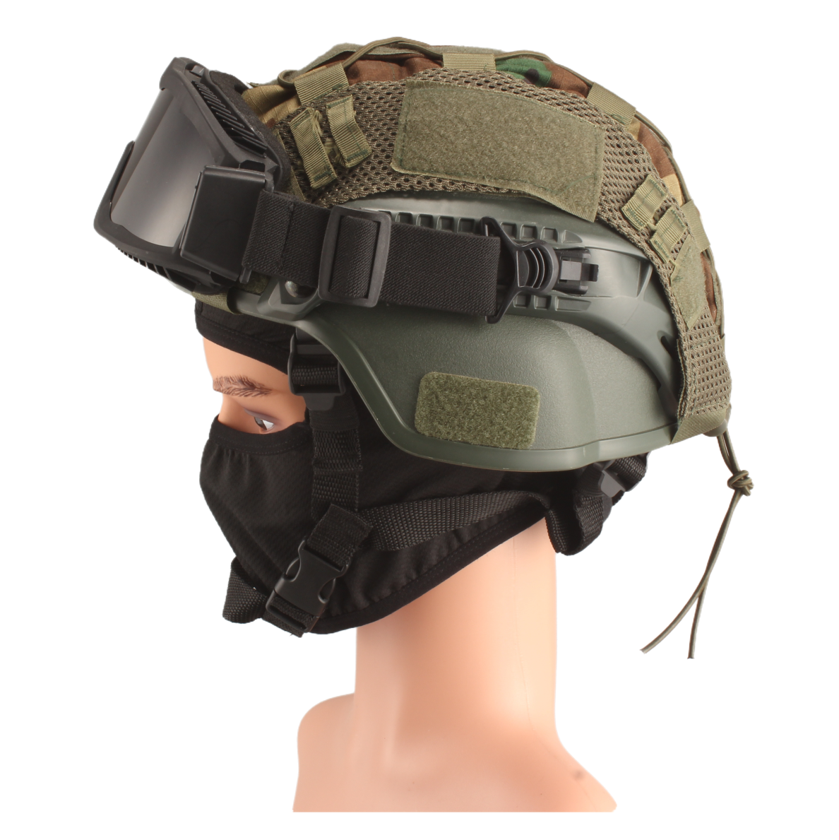 Тактична маска-окуляри Solve Чорна з кріпленням на каску та 3 змінними лінзами (товщина 3 мм) peremogaua, фото 1