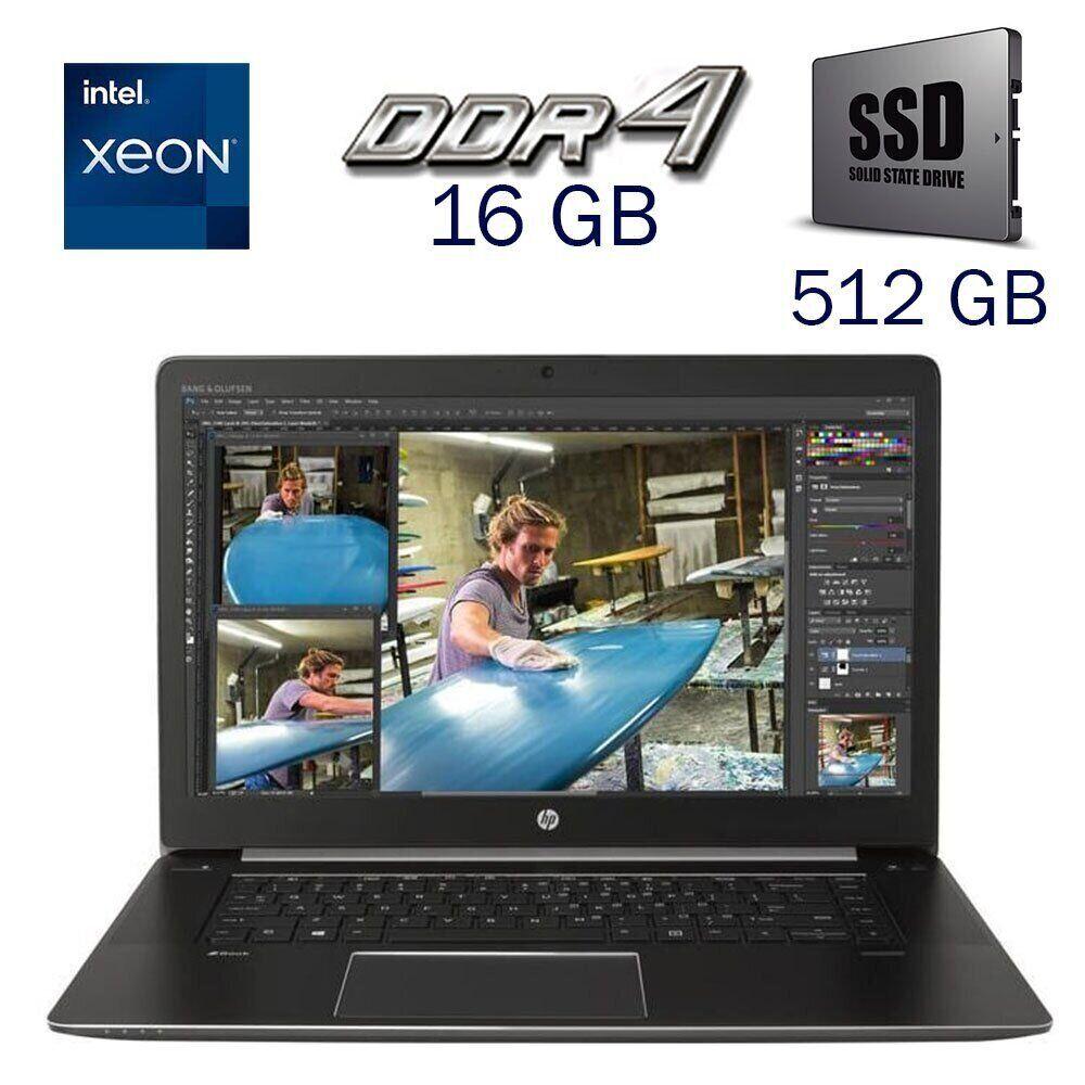 Ноутбук ноутбук Б-клас HP zBook Studio G3/ 15.6" 3840x2160/ Xeon E3-1505M v5/ 16GB RAM/ 512GB SSD/ Quadro M1000M 4GB