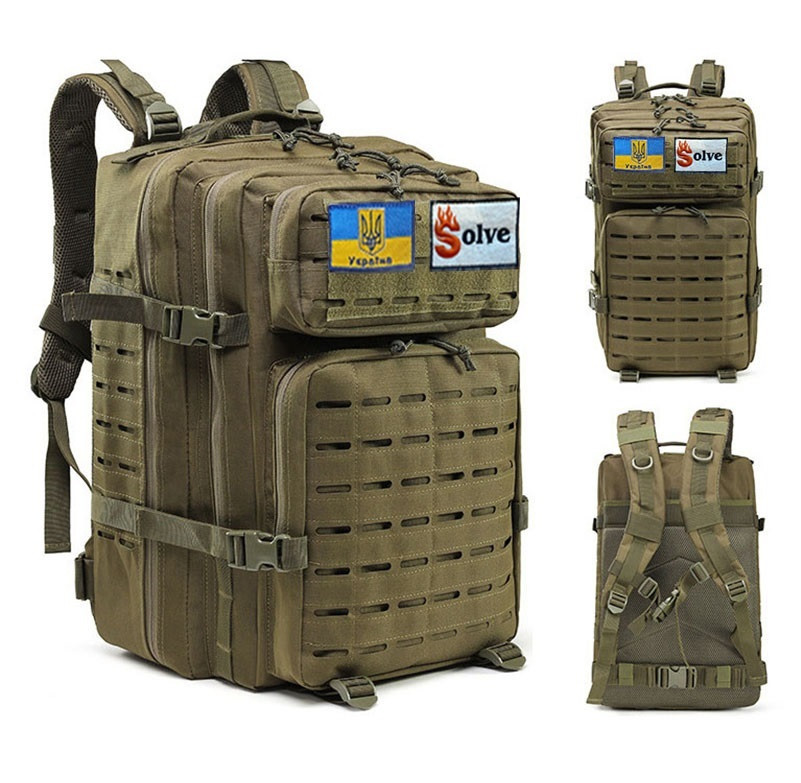Тактичний похідний рюкзак Solve на 50 л Laser Олива KT6003501 peremogaua