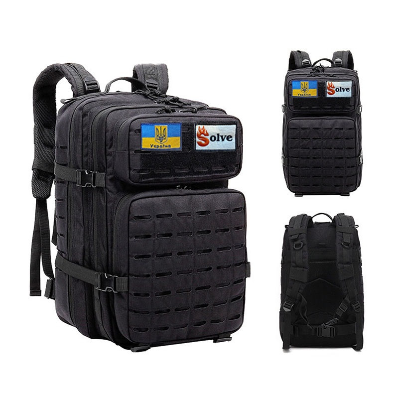 Тактичний похідний рюкзак Solve на 50 л Laser Чорний KT6003502 peremogaua
