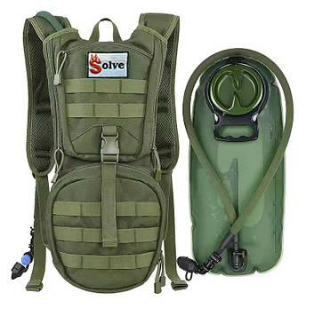 Тактичний гідратор-рюкзак Solve MOLLE 3 л питна система KT6004801 Олива  peremogaua
