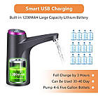 Помпа для води автоматична на 2 режими, Акумуляторна помпа Диспенсер дозатор для бутильованої води, фото 7