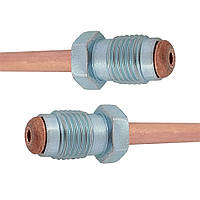 Мідна гальмівна трубка  (L 1370мм) з наконечниками (105а/105а)  - WP1337Cu