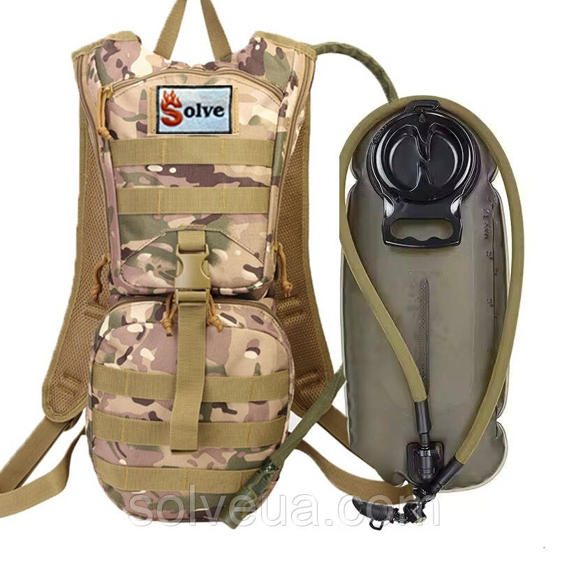 Тактичний гідратор-рюкзак Solve MOLLE 3 л питна система KT6004806 Мультикам solve, фото 1