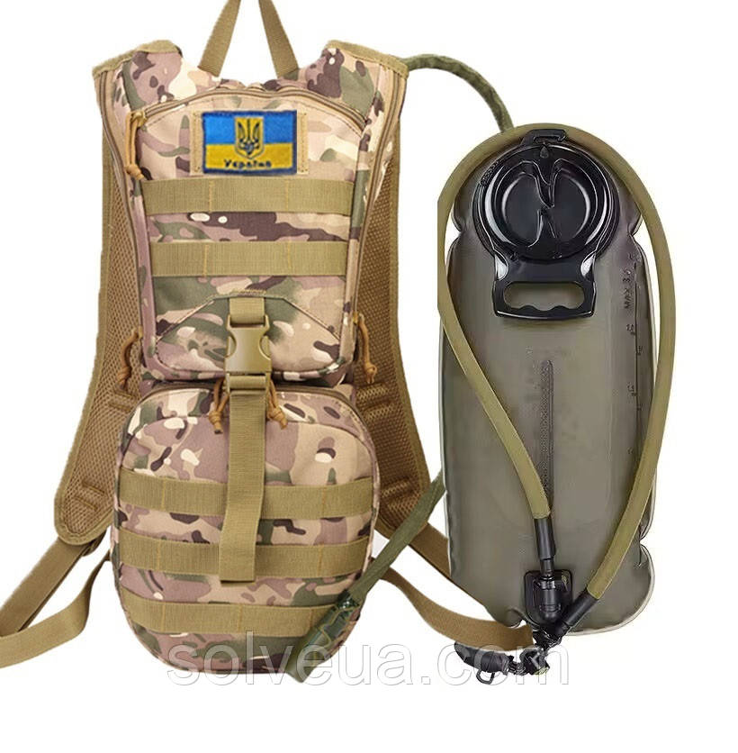 Тактичний гідратор-рюкзак Solve MOLLE Мультикам 3 л питна система KT6004806 solve, фото 1