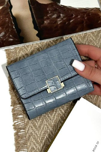 Гаманець жіночий з екошкіри блакитного кольору 181958P, фото 1