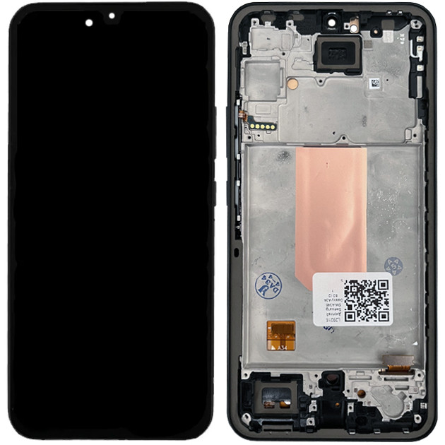 Дисплей Samsung SM-A346 Galaxy A34 5G (2023) у зборі із сенсором і рамкою Awesome Graphite OLED (original size)