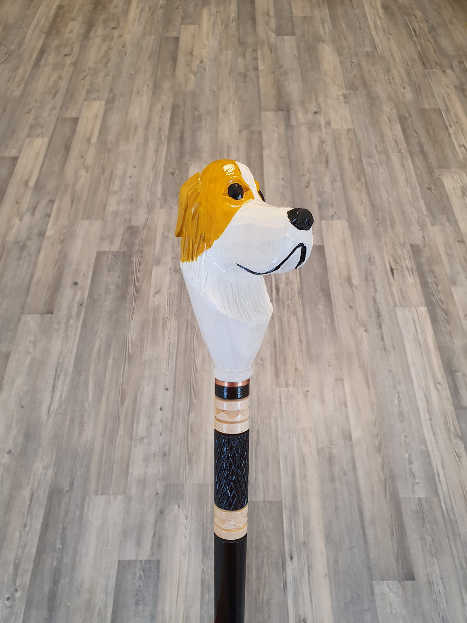Палиця Собака, ручної роботи, різальна, дерев'яна, для ходьби