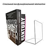 Тримач/упор для книг набір 4 шт. прозорий акрил (GS-141116), фото 7
