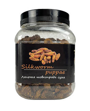Корм Буся, Silkworm puppae, лялечка тутового шовкопряду, 450 ml., фото 1