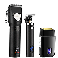 Професійний комбо-набір (машинка+тример+шейвер) Hots Professional Combo Black (HP-978-BK)