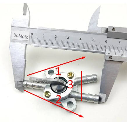 Кран топливный универсальный 2 выхода 3 режима для мотоцикла ...