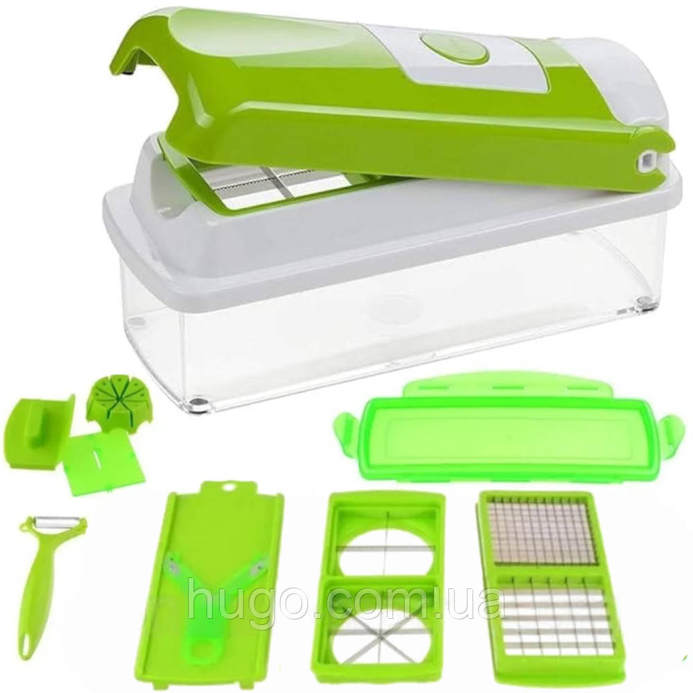 Слайсер для нарізки овочів та фруктів 10в1, Vegetable Salad Cutter / Овочерізка ручна для дому
