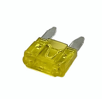 Запобіжник авто П-подібн. 20А 32В MINI (11мм), жовтий BEZ4010-20,1
