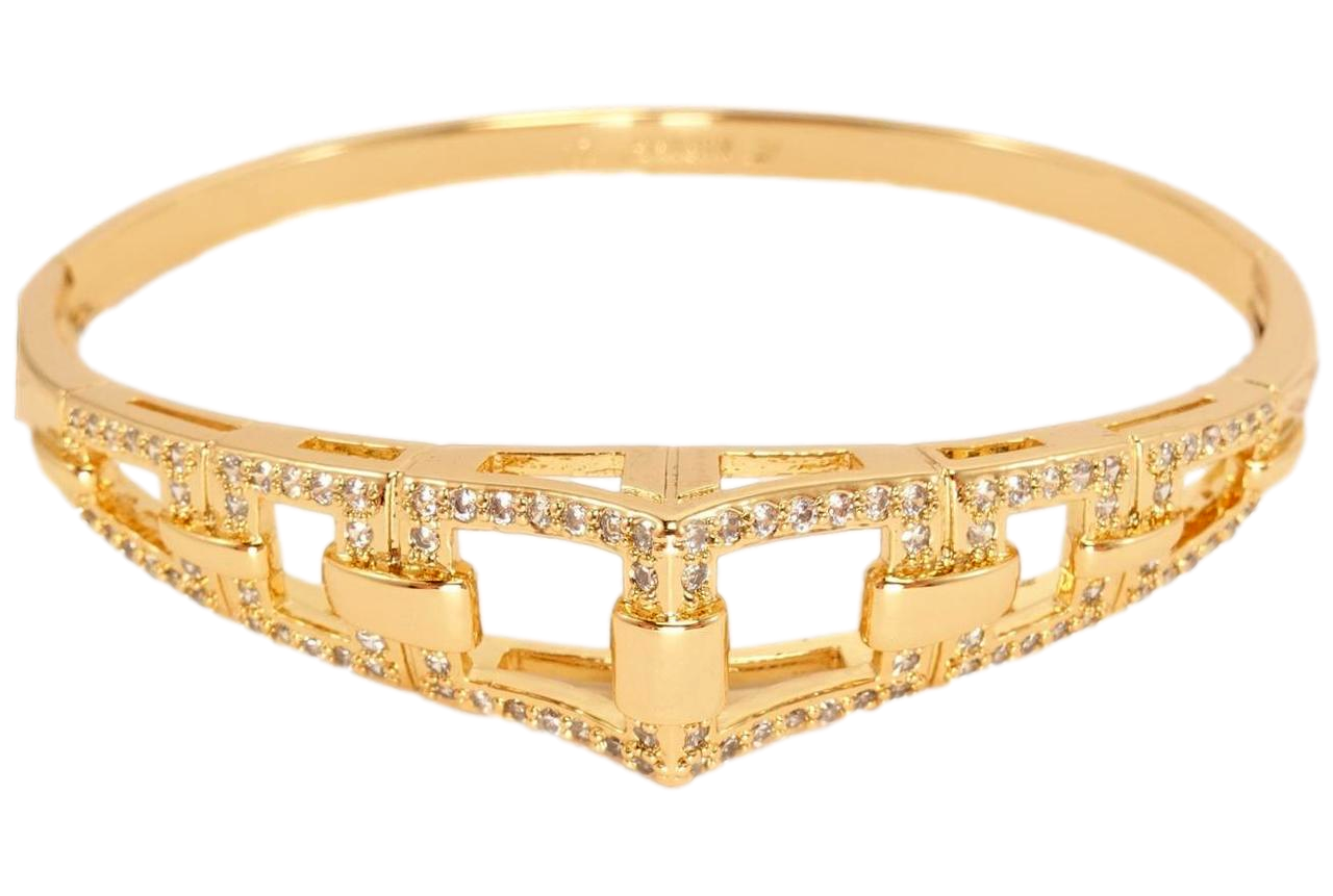 Браслет Xuping Позолота 18K "Строга Геометрія" ø 6 см
