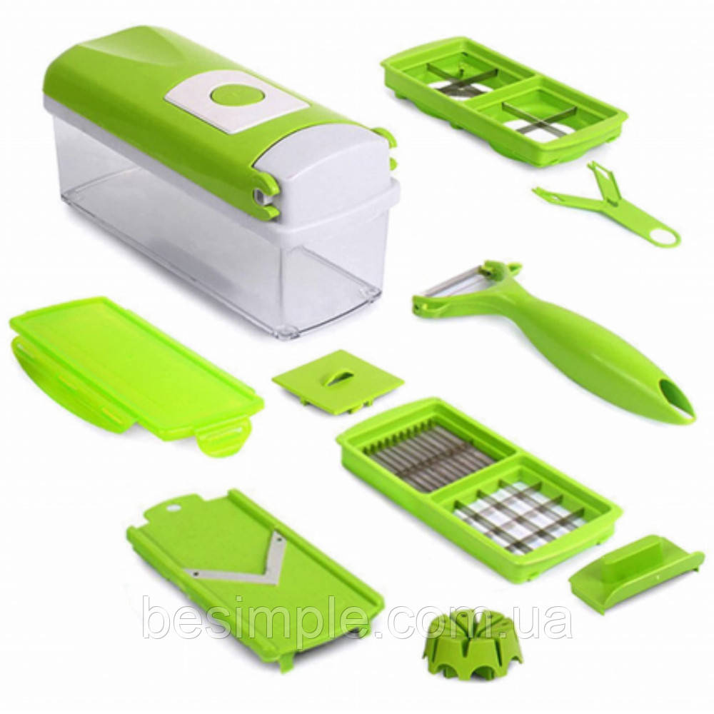 Слайсер для нарізки овочів та фруктів 10в1, Vegetable Salad Cutter / Овочерізка ручна для дому
