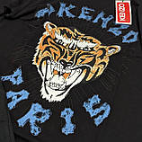 Чоловічий літній костюм шорти + футболка Kenzo CK8123 чорний, фото 7