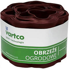 Стрічка бордюрна садова VARTCO 20 см 9 метрів коричнева N