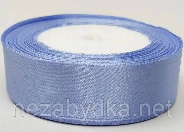 Стрічка атлас синій 2,5 см
