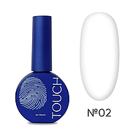 ГЕЛЬ ЛАК TOUCH GEL POLISH №02 БІЛИЙ 9 МЛ