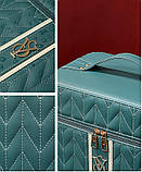 Скринька жіноча косметичка велика для прикрас, косметики з дзеркалом Б'ютікейс валіза органайзер, фото 5