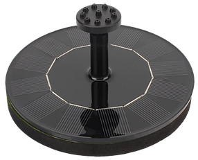 Фонтан для саду на сонячній енергії, із 6 змінними насадками AQUAXER Mini Solar Fountain, 150 л/год.
