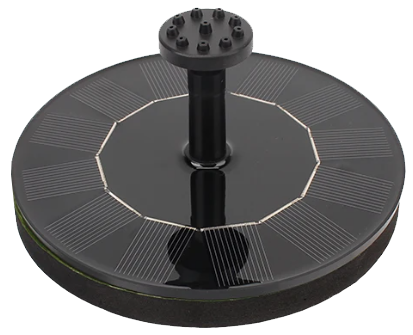 Фонтан для саду на сонячній енергії, із 6 змінними насадками AQUAXER Mini Solar Fountain, 150 л/год., фото 1
