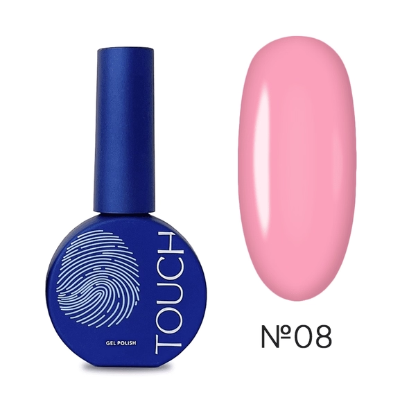 ГЕЛЬ ЛАК TOUCH GEL POLISH №08 РОЖЕВИЙ 9 МЛ, фото 1