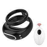 Ерекційне кільце DoubleSexyRing з вібрацією, акумулятором та пультом керування, фото 2