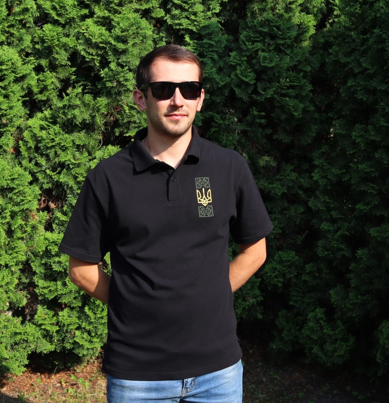 Чоловіча футболка Поло з вишивкою Національність, тканина Лакоста, футболка вишивка, футболка поло вишита, футболка з вишиванкою