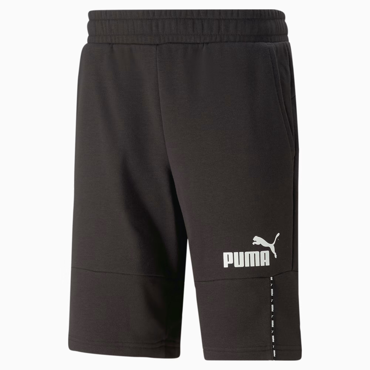 Шорти спортивні чоловічі Puma Ess Block Tape 673344 01 (чорні, бавовна, повсякденні, з кишенями, бренд пума)