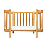 Дитяче ліжечко 5в1 з рухомою стінкою 60х120 Nika IngVart, натуральний, фото 3