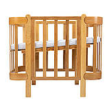 Дитяче ліжечко 5в1 з рухомою стінкою 60х120 Nika IngVart, натуральний, фото 2
