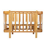 Дитяче ліжечко 5в1 з рухомою стінкою 60х120 Nika IngVart, натуральний, фото 7