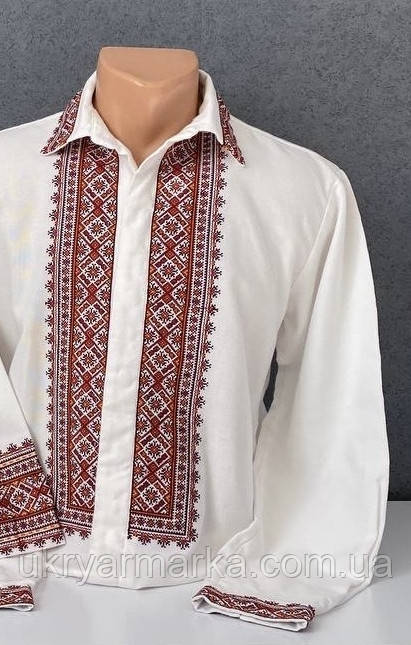 Вишукана вишиванка з комірцем "Весільне вино"