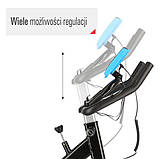 Велотренажер спінінговий механічний ONE FITNESS SW2501 блакитний 7 кг, фото 3